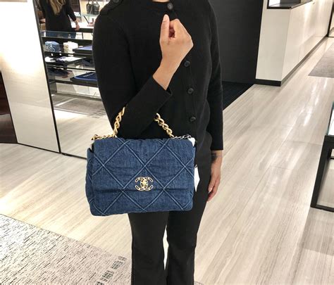 handbag chanel 2018|chanel 19 handbag denim.